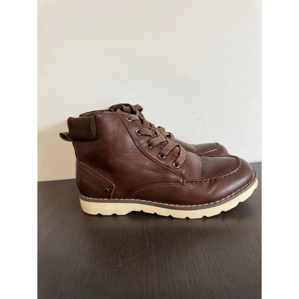 BIG KID SIZE 5 Steve Madden Boy Ankle Boot Boots Shoes Brown‎ Buster Winter Boys